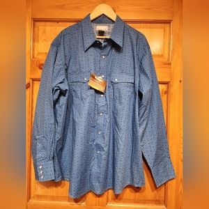 Wrangler Rancher Pearl Button Western Shirt 2XL, NWT